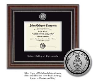 Image of 5 CHATEAU MOULDING DIPLOMA FRAME SILVER MEDALLION